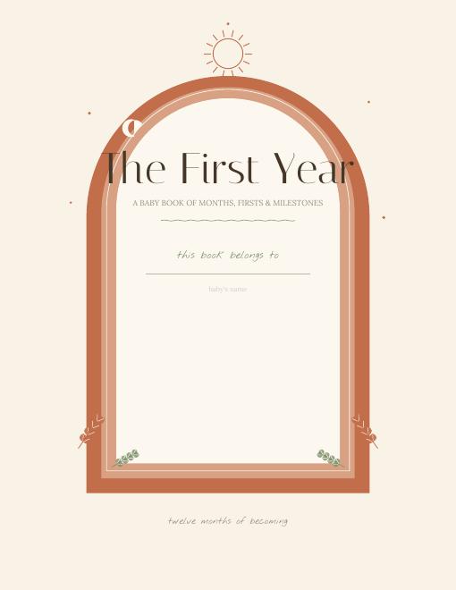 Boho 12 month printable Baby Book!
